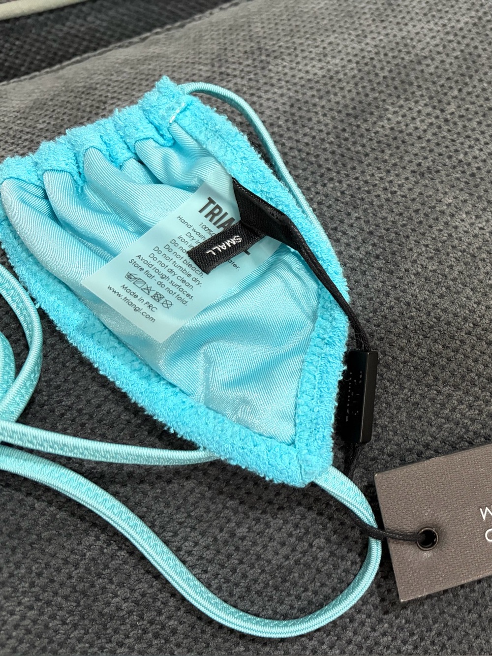 Triangl turquoise Terry Cloth Bikini in small - NWT - Picture 2 of 5
